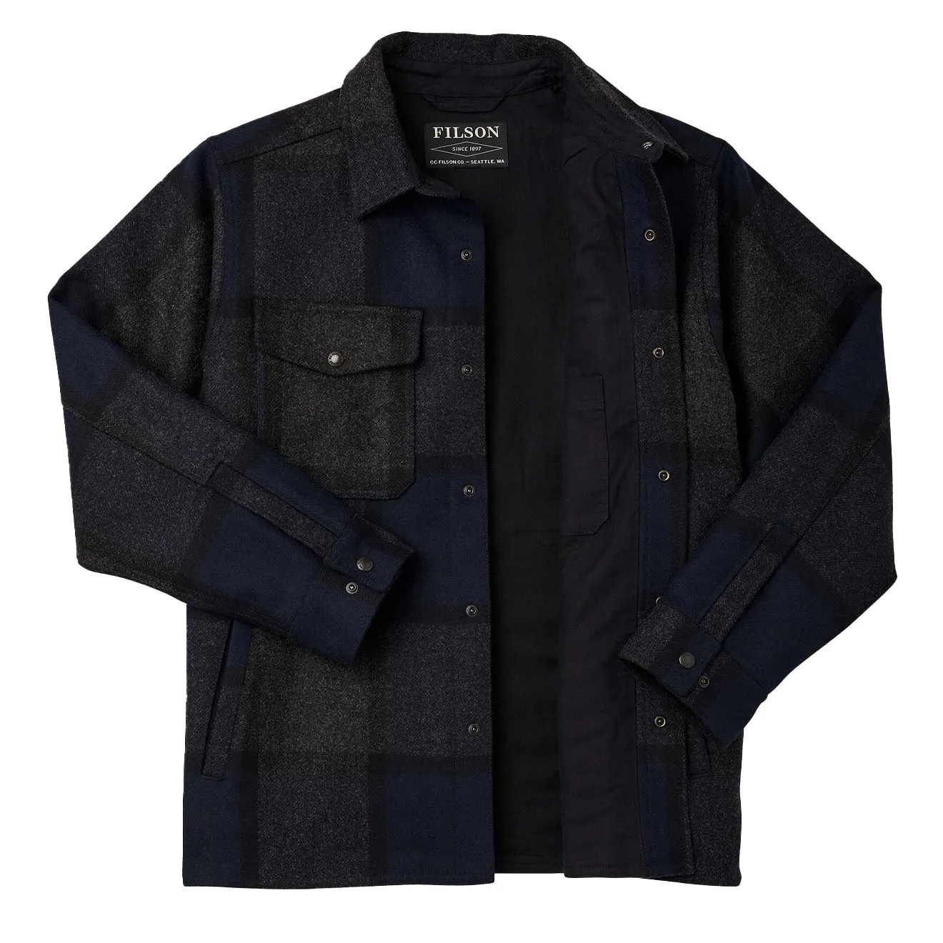 Filson Mackinaw Jac Shirt Navy Charcoal Plaid