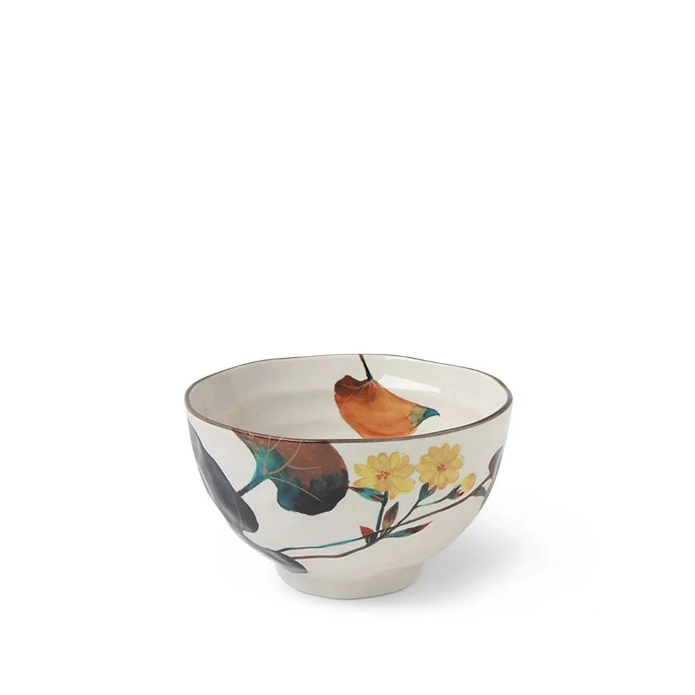 Floral Fall Rice Bowl Set