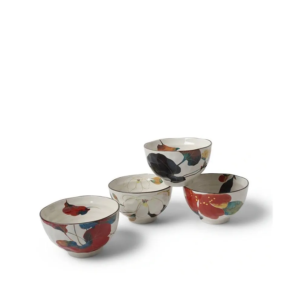 Floral Fall Rice Bowl Set