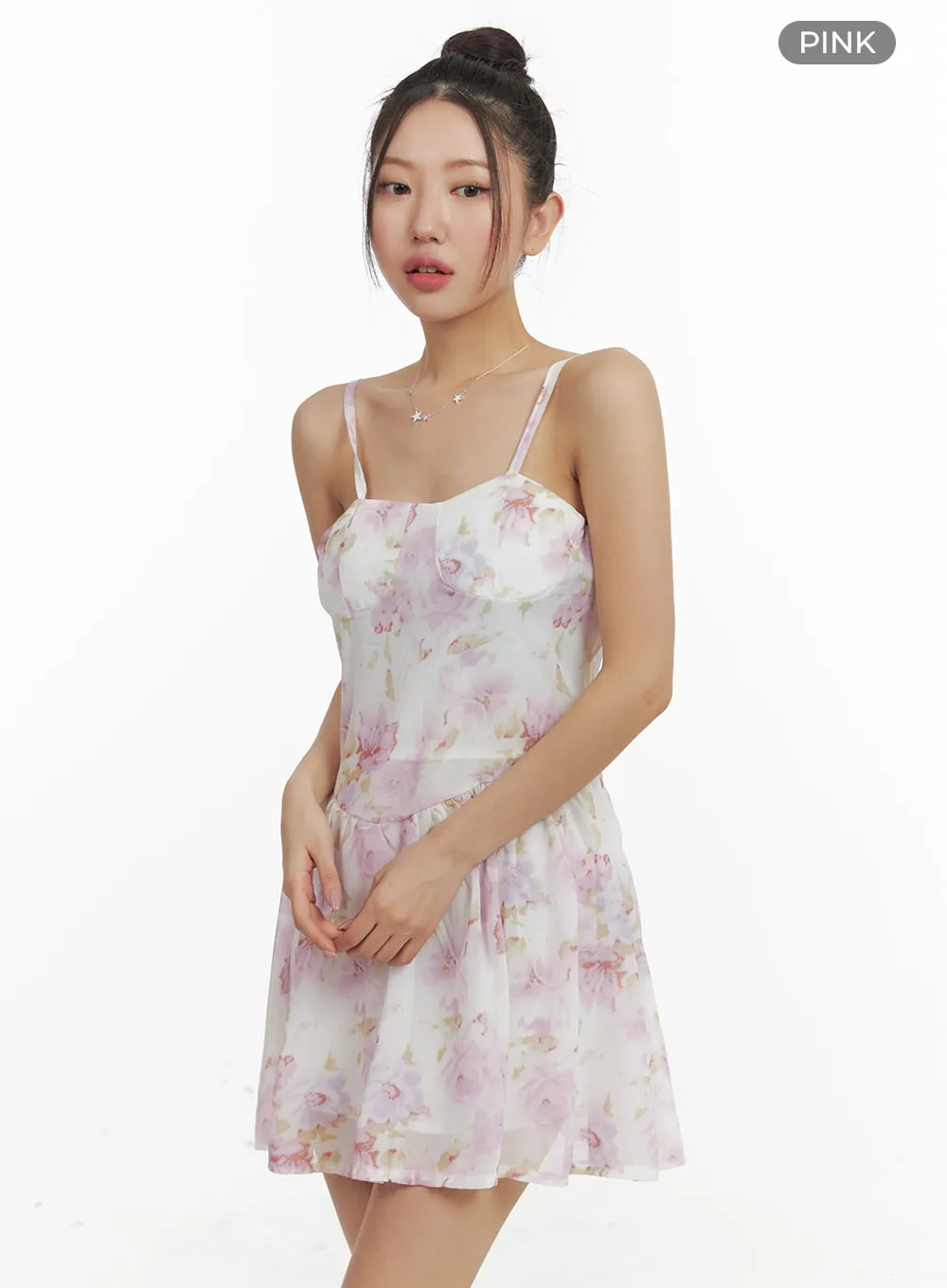 Floral Sleeveless Mini Dress OM428