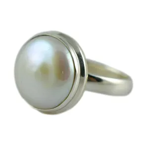 Fresh water Pearl 925 Sterling Silver Ring Handmade Ring for Women