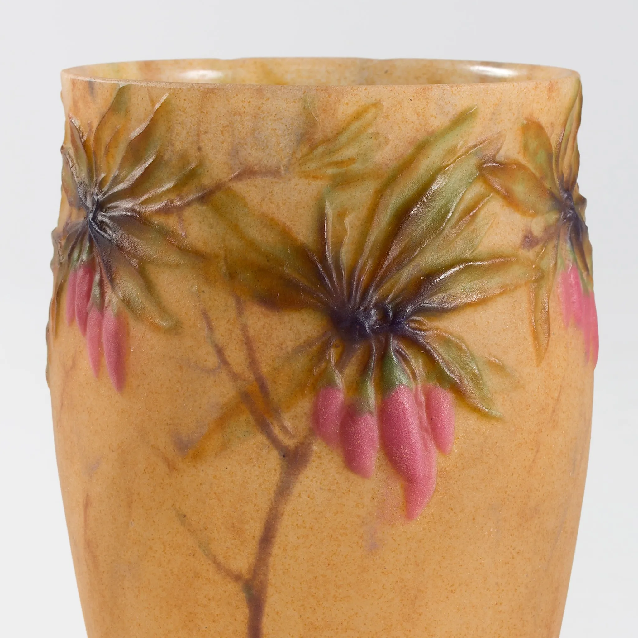 Gabriel Argy-Rousseau "Lyciet de Barbarie" Pate de Verre Glass Vase