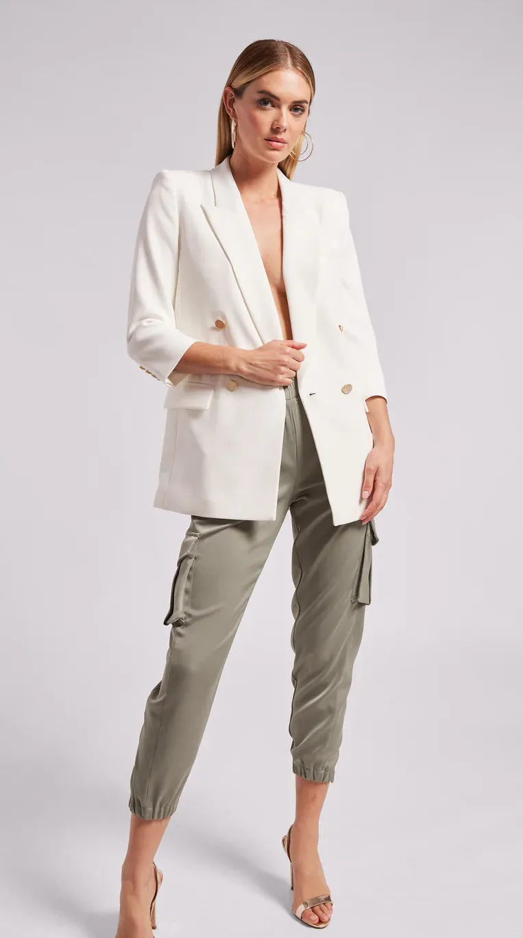 Generation Love - Maxine Crepe Blazer - White