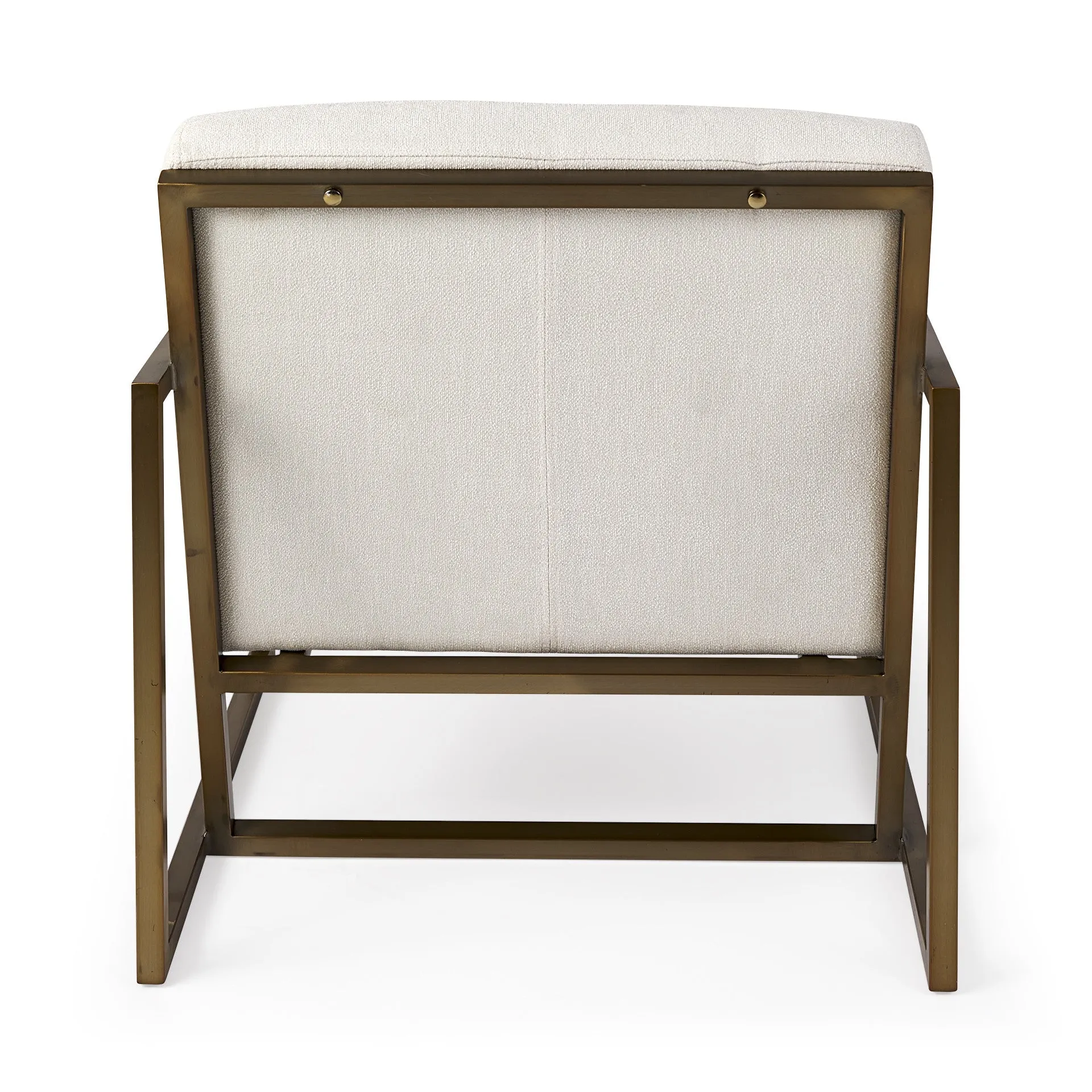 Geo Modern Cream And Gold Accent Or Side Chair