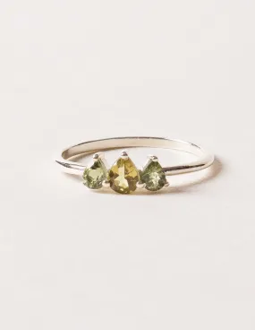 Green Tourmaline Gemstone Ring - Size 8