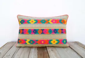 Hand embroidered Moroccan pillow cover