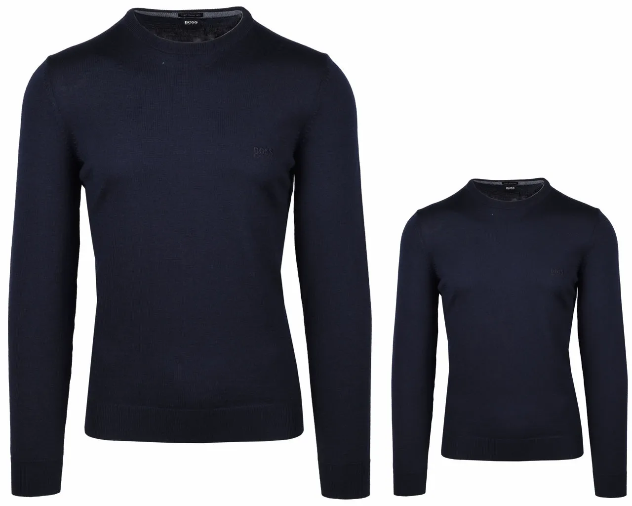 Hugo Boss Botto L 50435442 402 Virgin Wool Sweater Blue