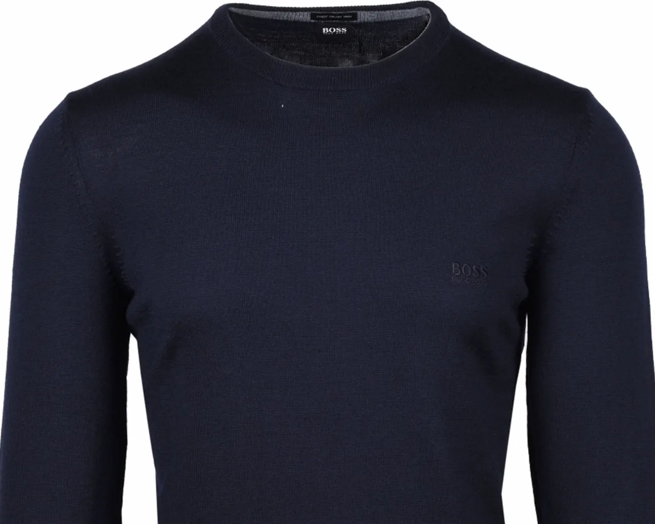 Hugo Boss Botto L 50435442 402 Virgin Wool Sweater Blue