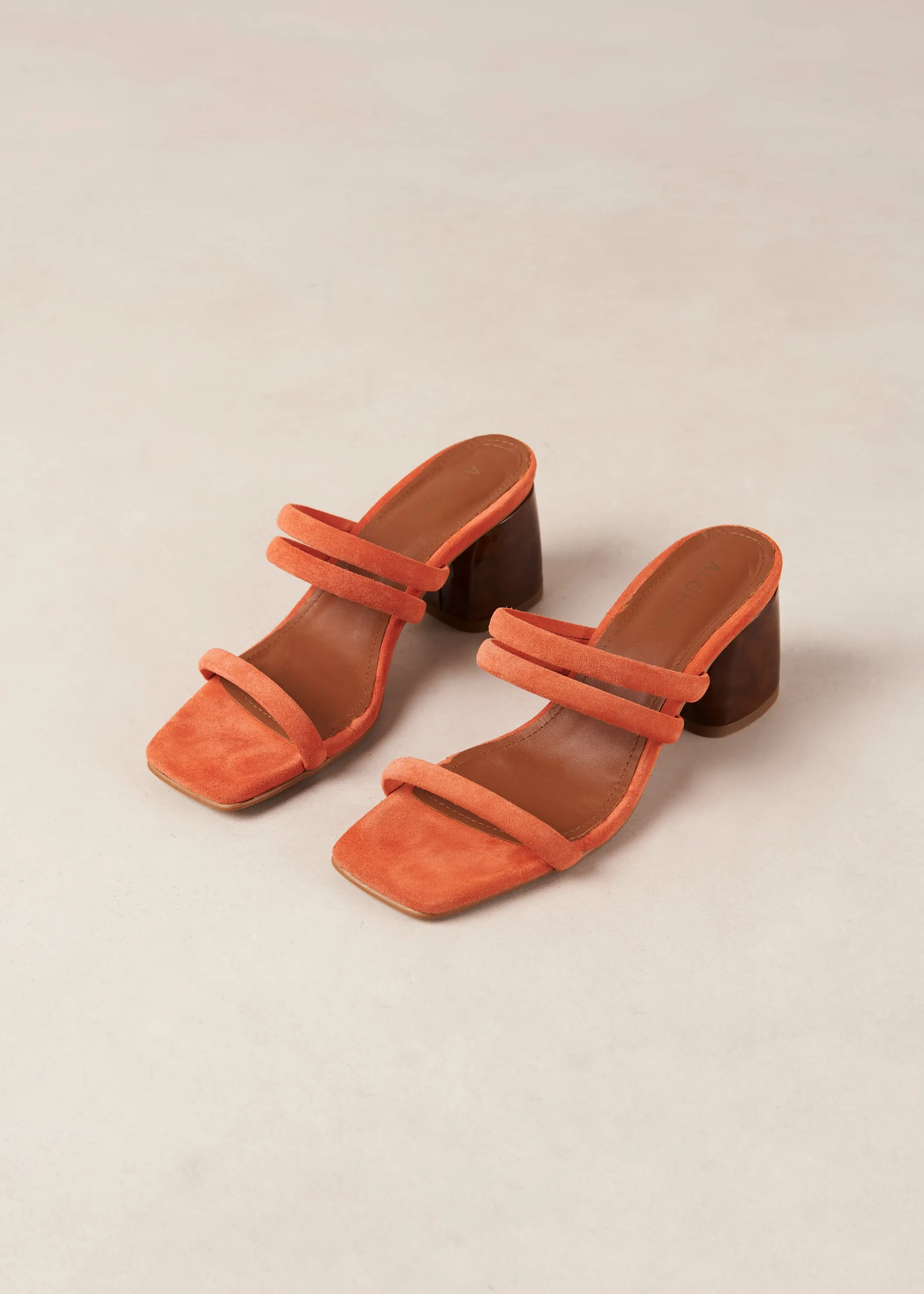 Indiana Pomelo Orange Leather Sandals