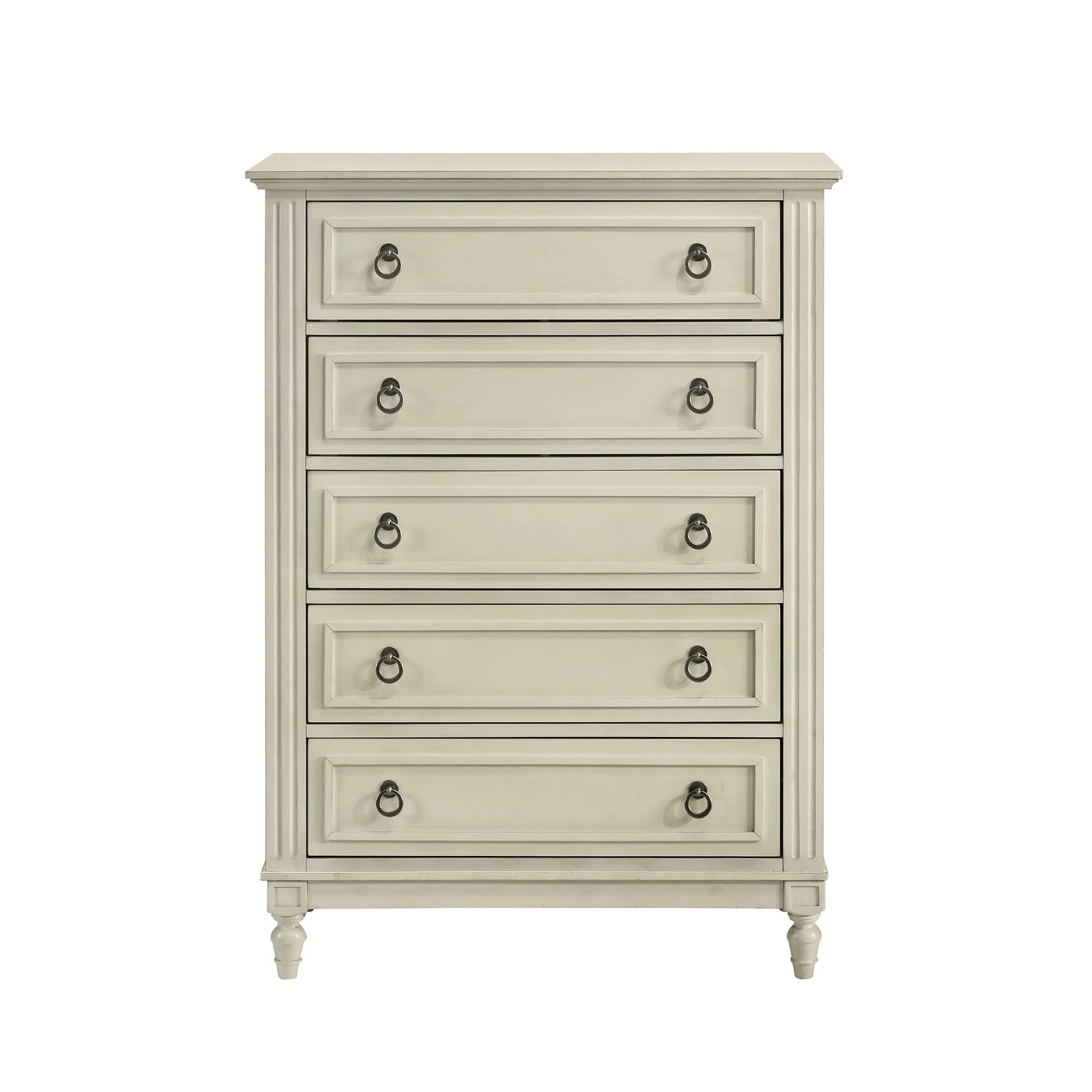 Ispurli White 5 Drawer Chest