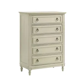 Ispurli White 5 Drawer Chest