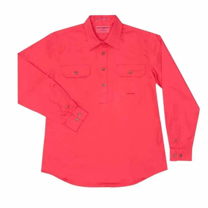 Just Country Workshirt Womens Jahna Half Button