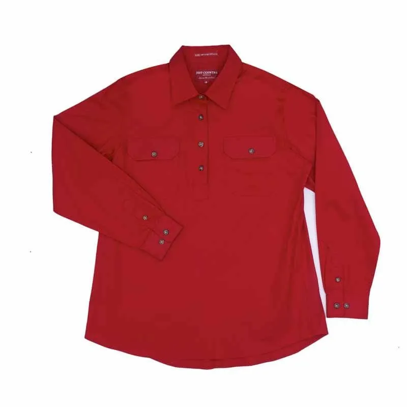 Just Country Workshirt Womens Jahna Half Button