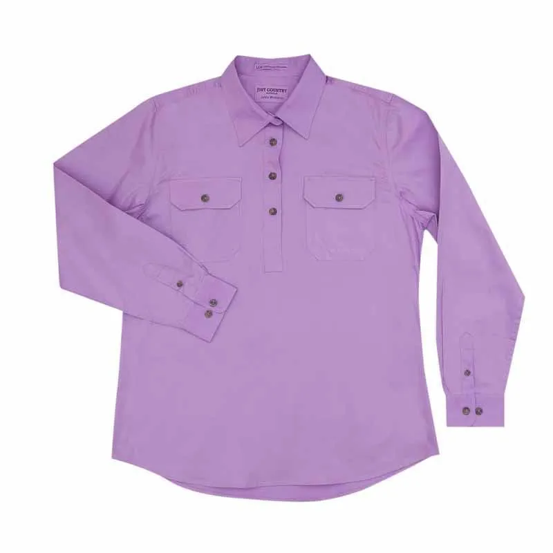 Just Country Workshirt Womens Jahna Half Button