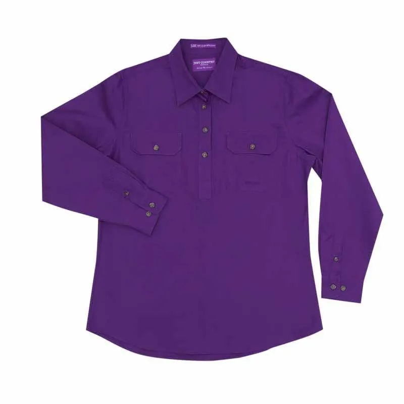 Just Country Workshirt Womens Jahna Half Button