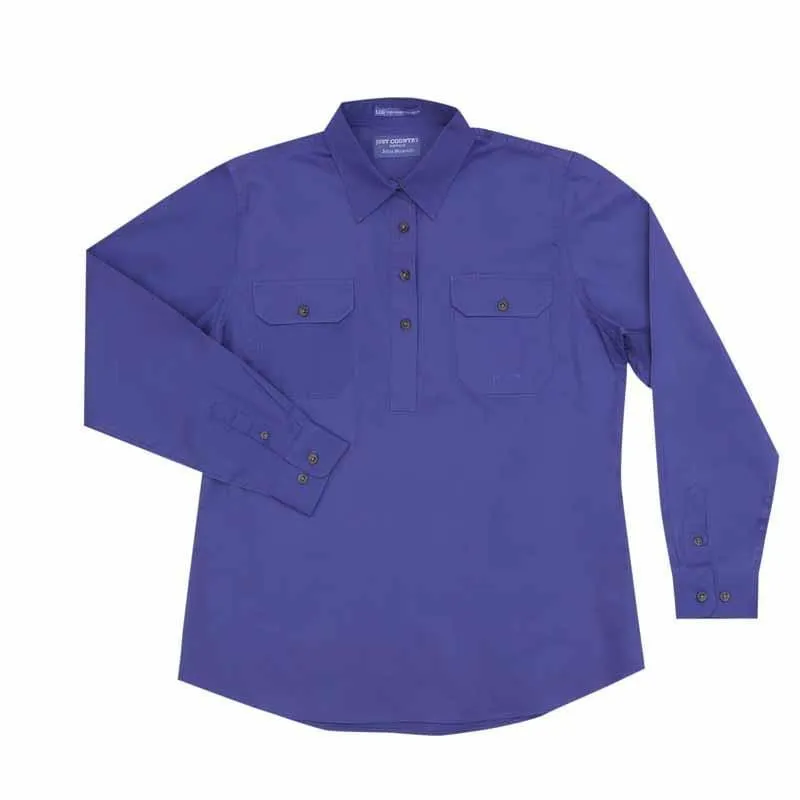 Just Country Workshirt Womens Jahna Half Button