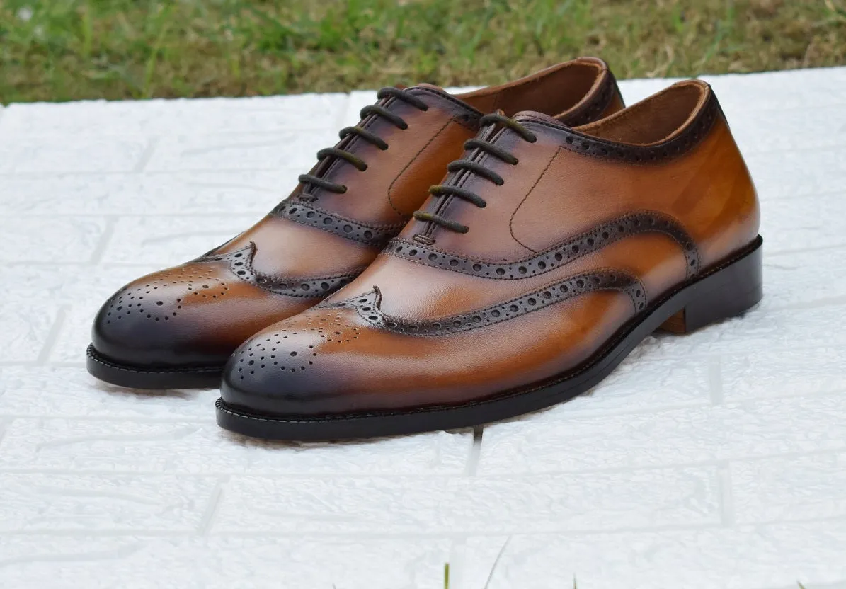 Leather Sole Shoes for Men - Adam Brogue