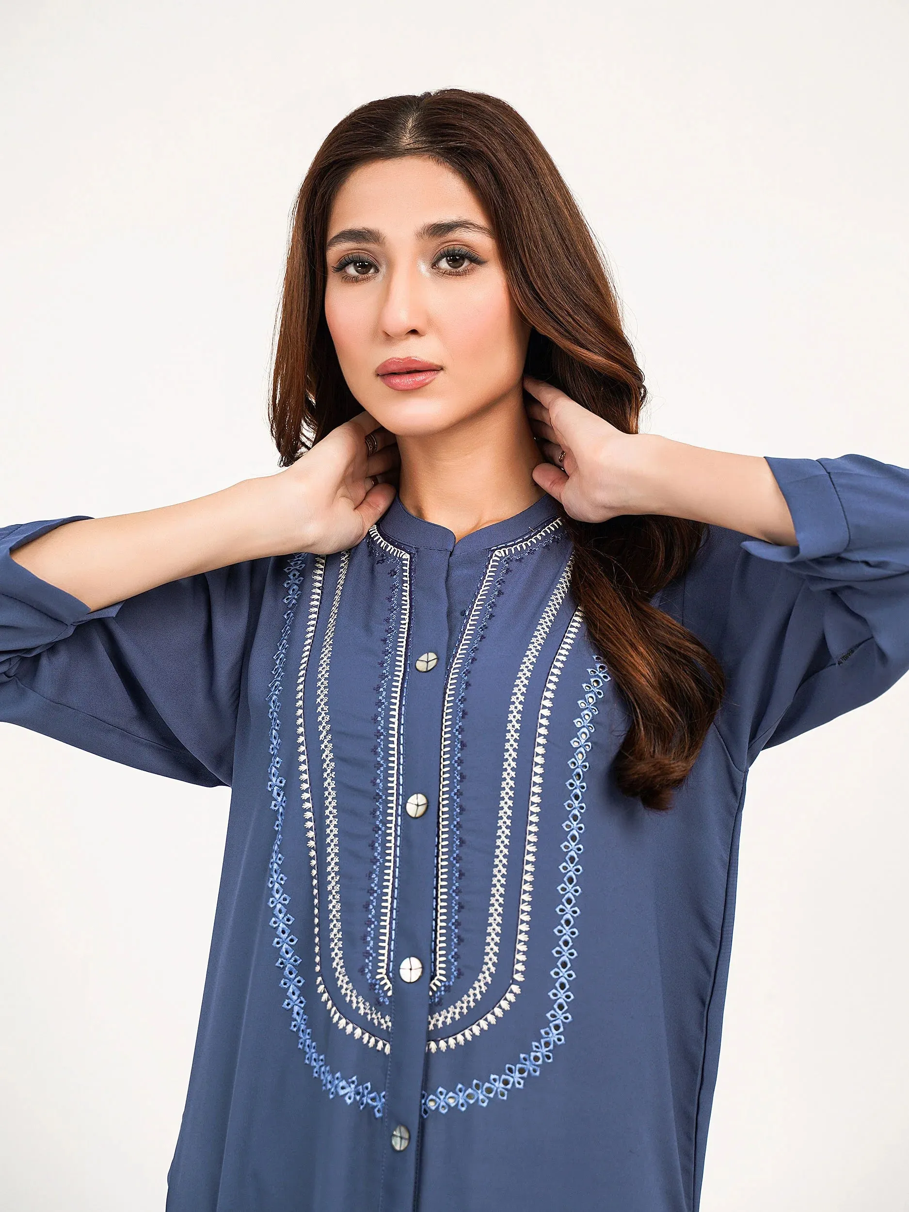 Limelight Blue Grip Embroidered Shirt (P8560SH)