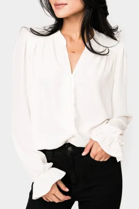 Long Sleeve Blouse with Ruffled Cuff