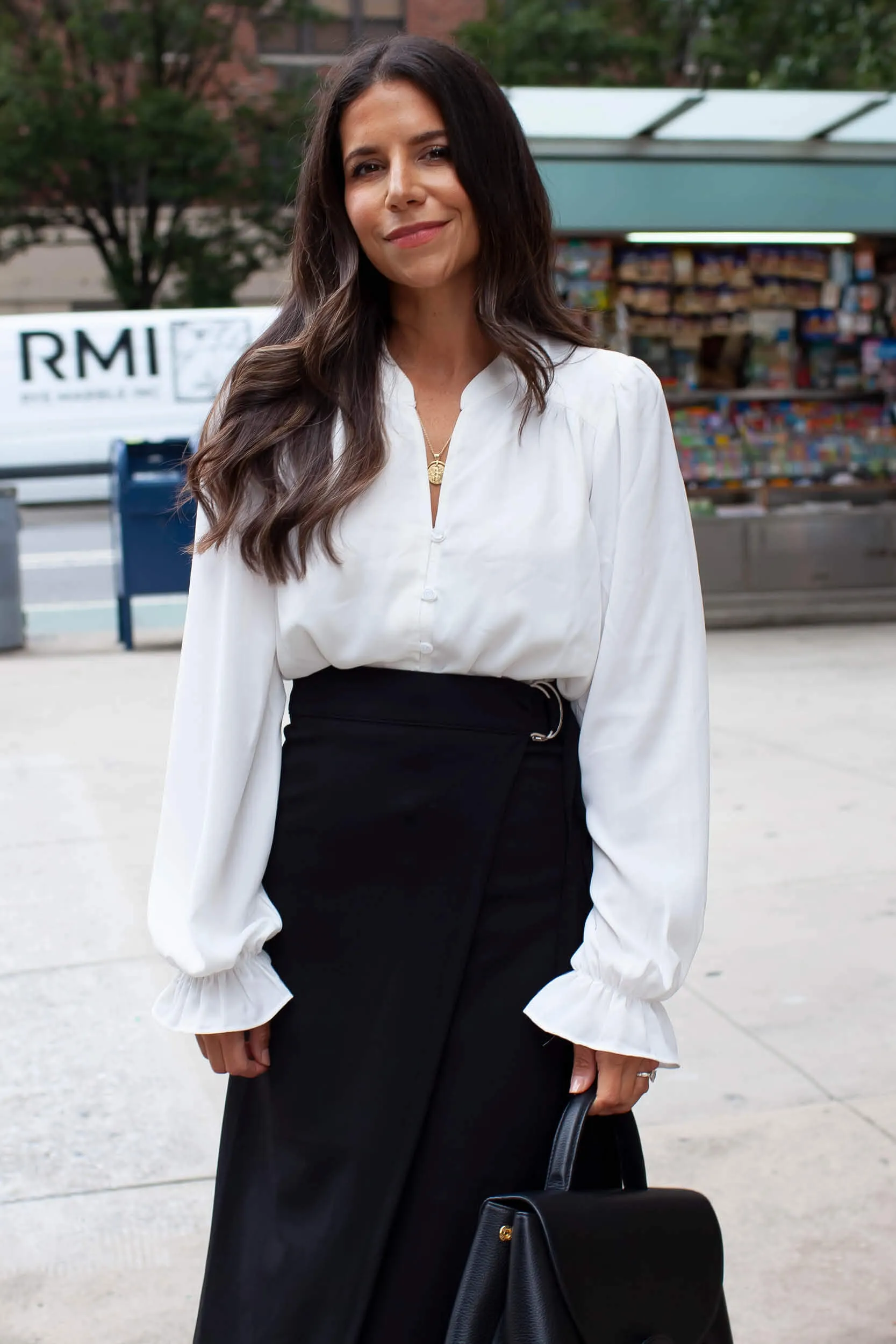 Long Sleeve Blouse with Ruffled Cuff