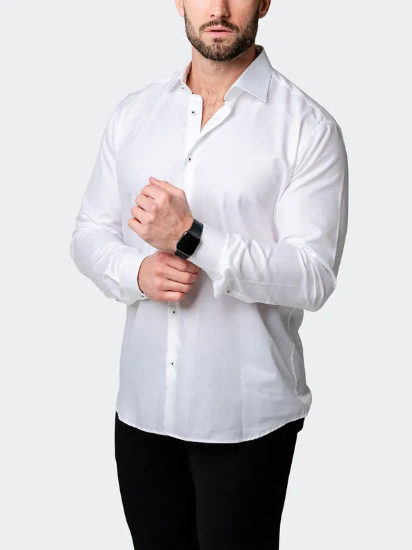 Maceoo Stretch Shirt | Classic Bare White