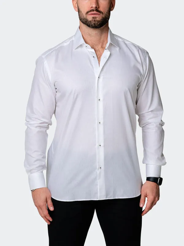 Maceoo Stretch Shirt | Classic Bare White