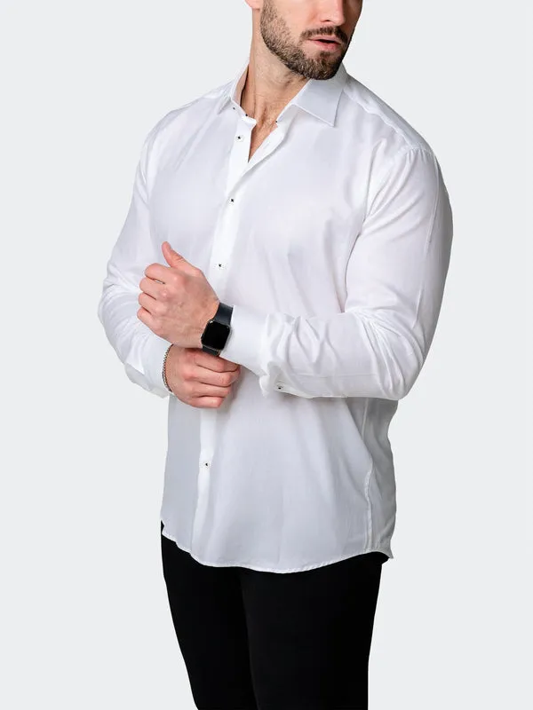 Maceoo Stretch Shirt | Classic Bare White