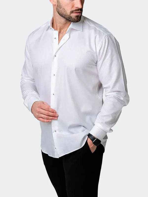 Maceoo Stretch Shirt | Classic Bare White