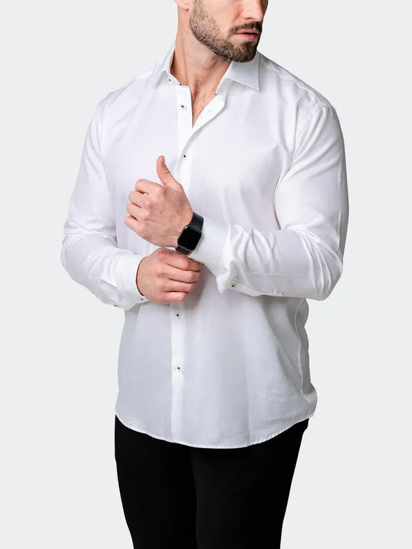 Maceoo Stretch Shirt | Classic Bare White