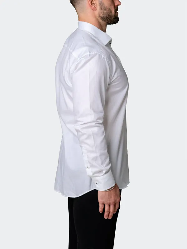 Maceoo Stretch Shirt | Classic Bare White