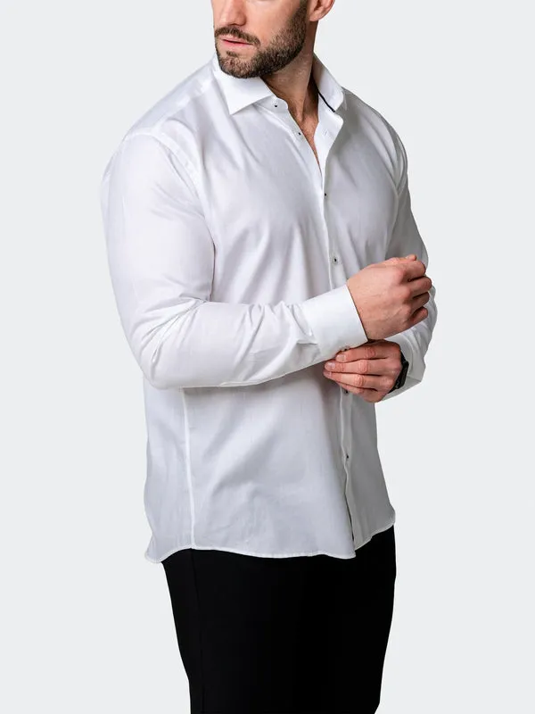 Maceoo Stretch Shirt | Classic Bare White