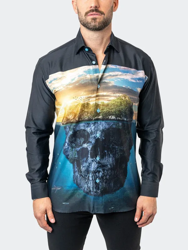 Maceoo Stretch Shirt | Fibonacci SkullIsland Black