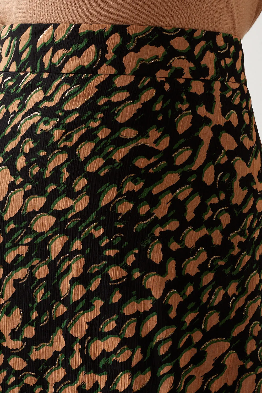 Marc Angelo Leopard A-Line Skirt