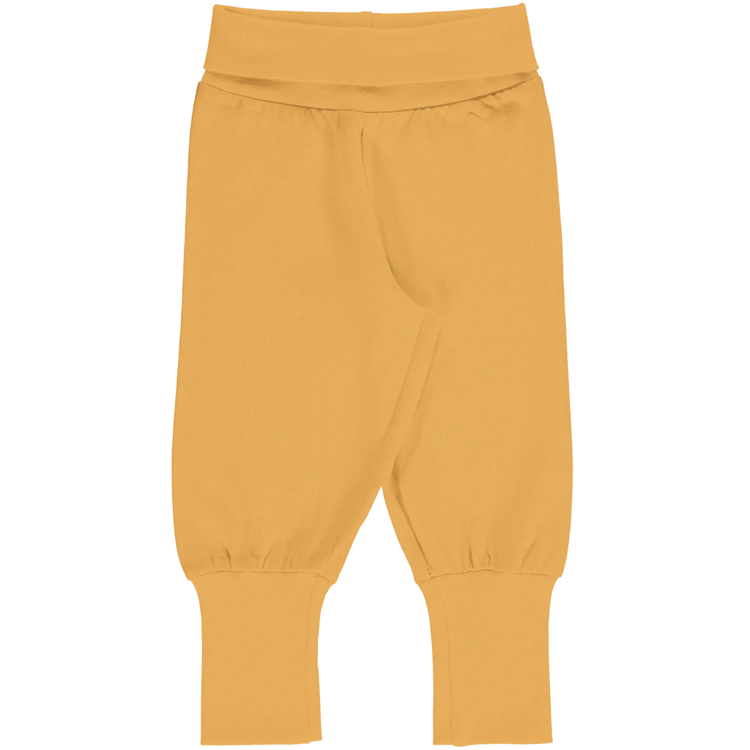 Maxomorra Yellow Organic Cotton Rib Pants