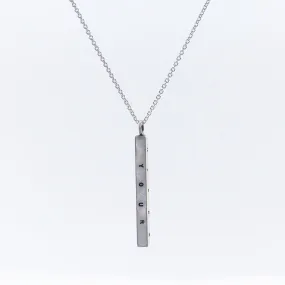 Medium Letter Pressed Bar Necklace