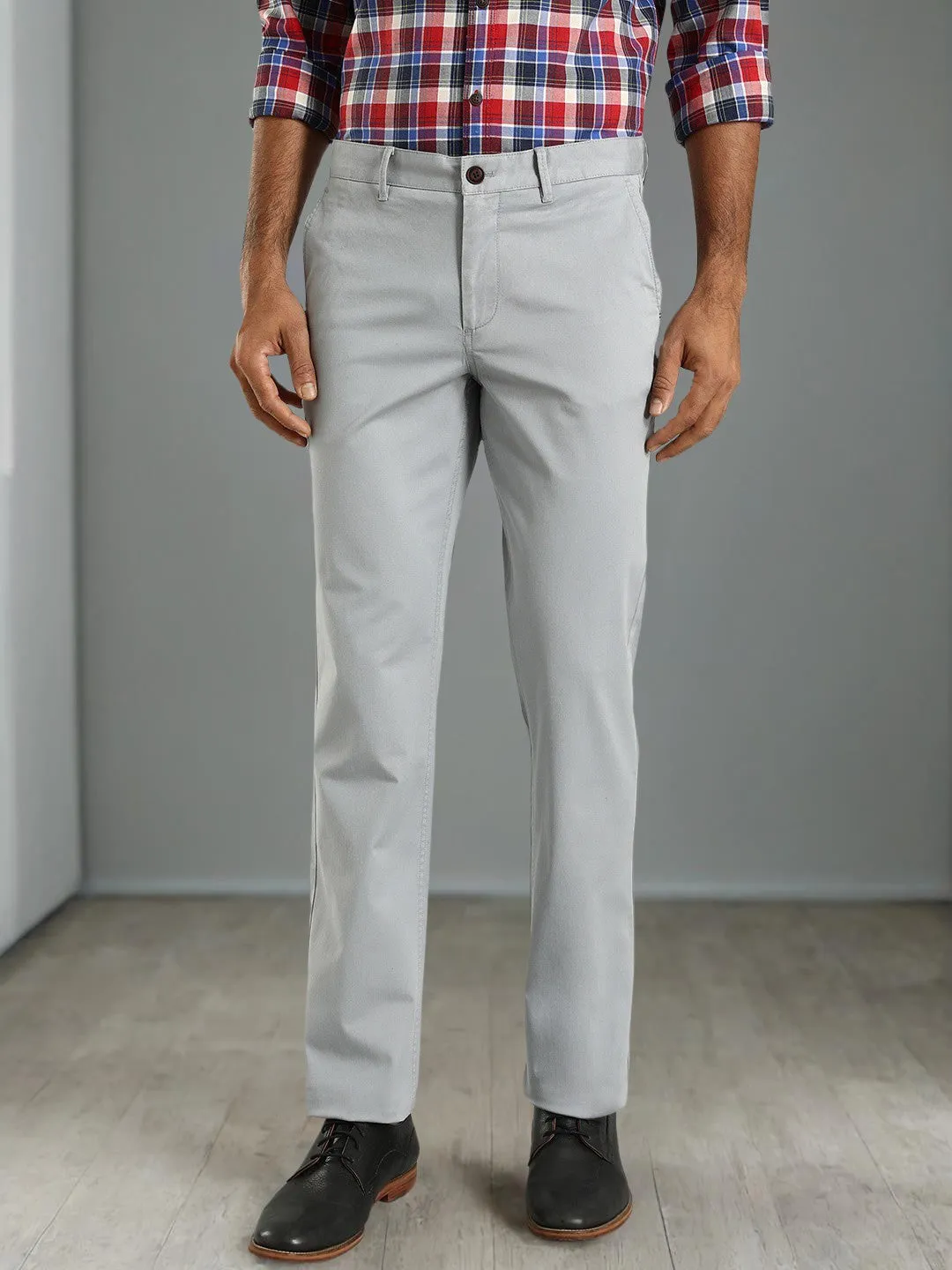 Men Brooklyn Fit Cotton Blend Trouser