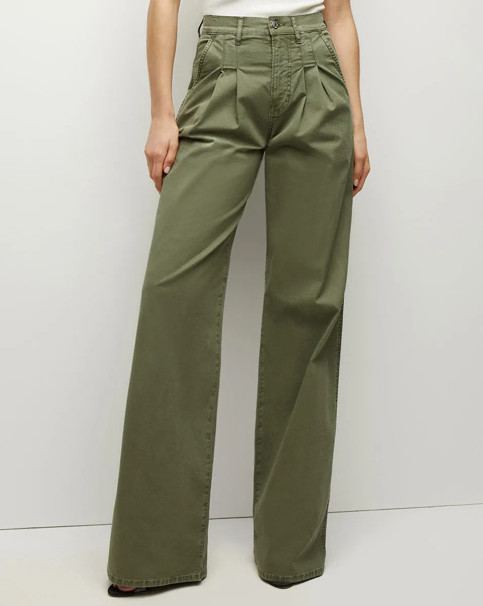 Mia Wide-Leg Pleated Pant