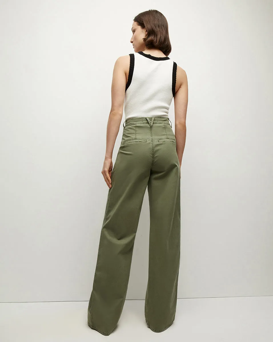 Mia Wide-Leg Pleated Pant