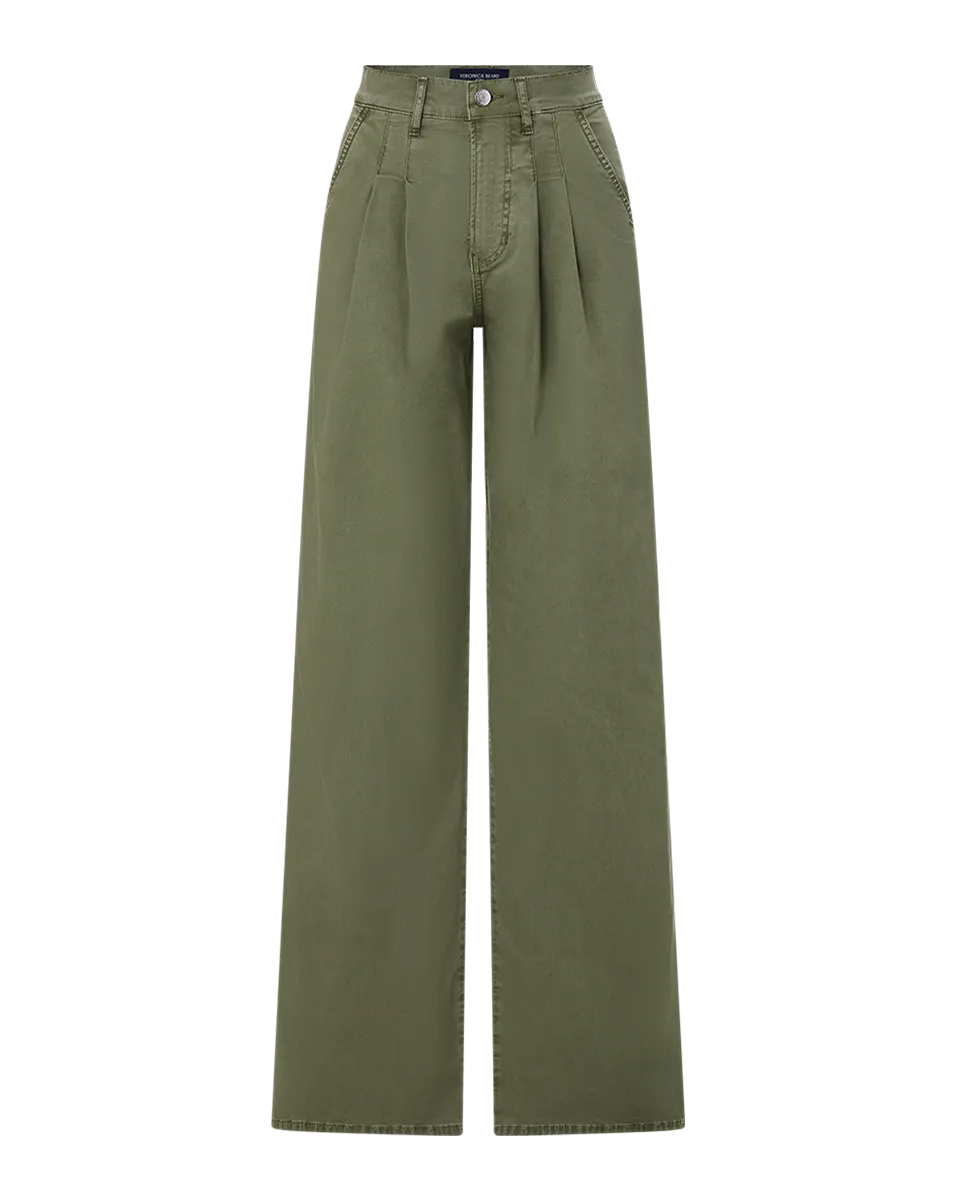 Mia Wide-Leg Pleated Pant