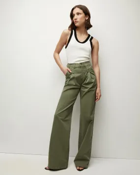 Mia Wide-Leg Pleated Pant