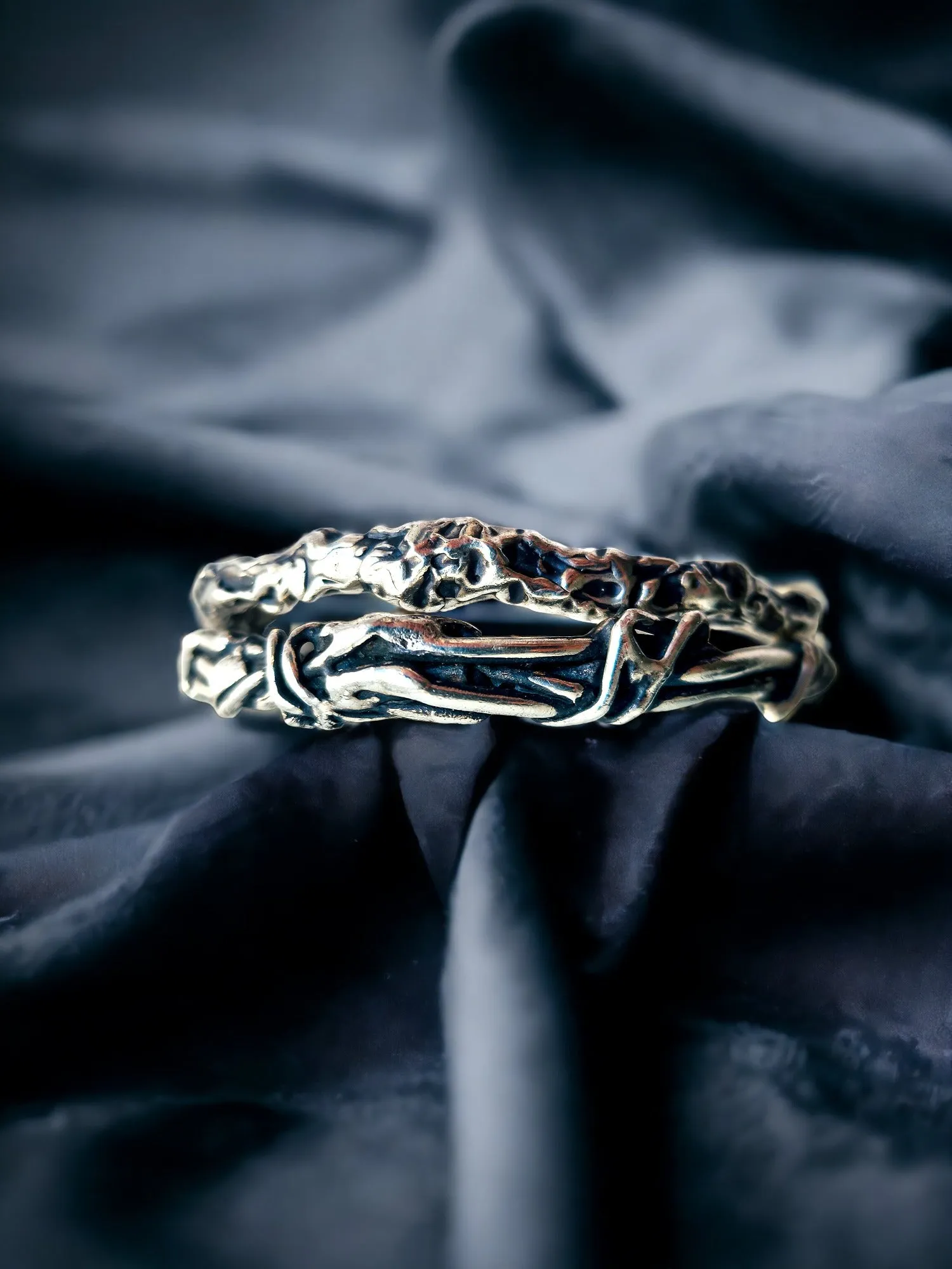 Molten Bangle - Sterling Silver