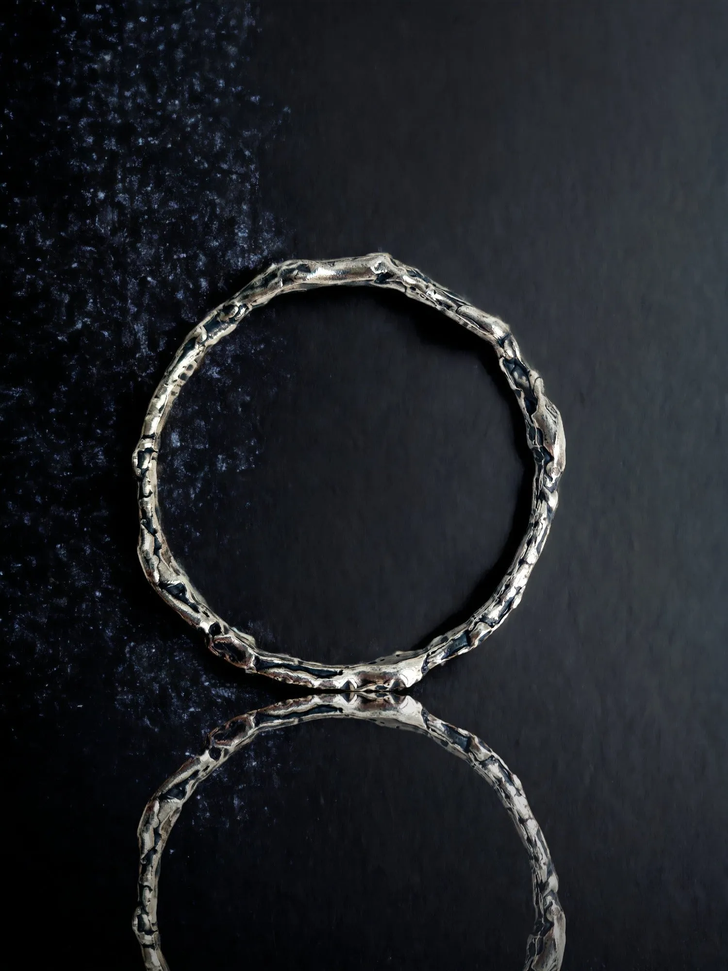 Molten Bangle - Sterling Silver