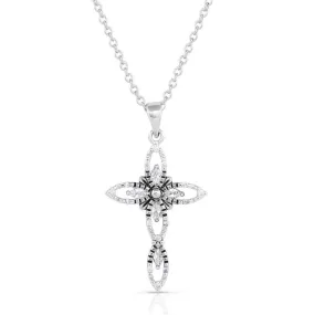 Montana Silversmiths Star of Wonder Crystal Cross Necklace