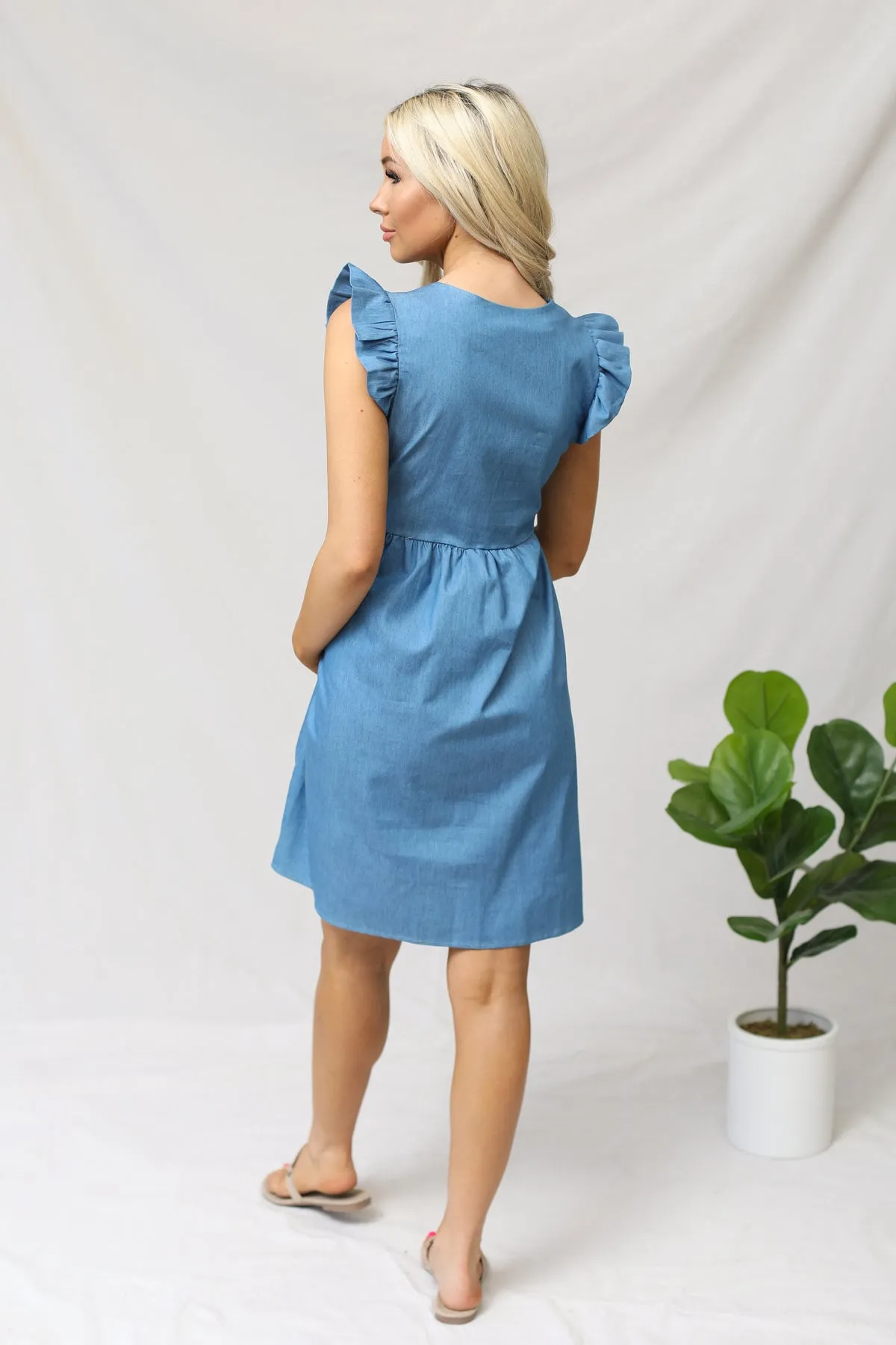 My Perfect Day Chambray Dress