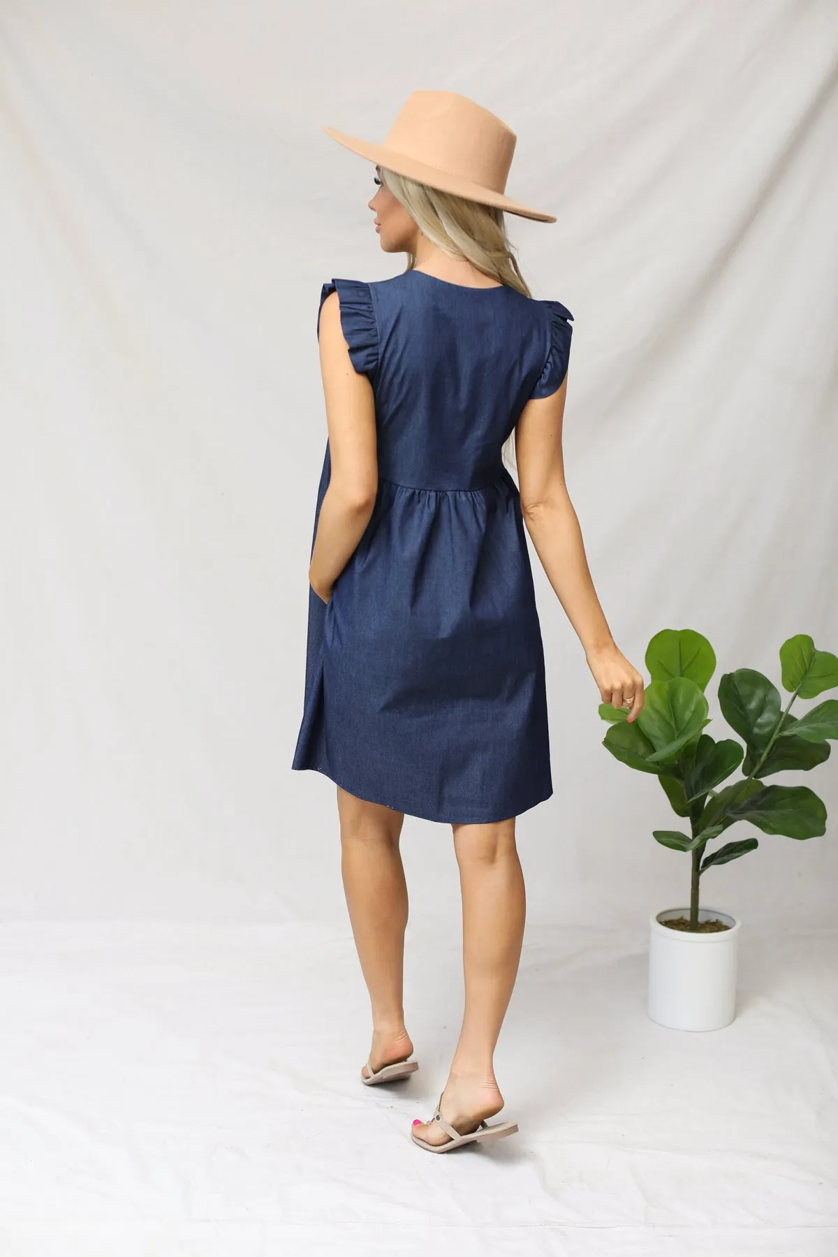 My Perfect Day Chambray Dress