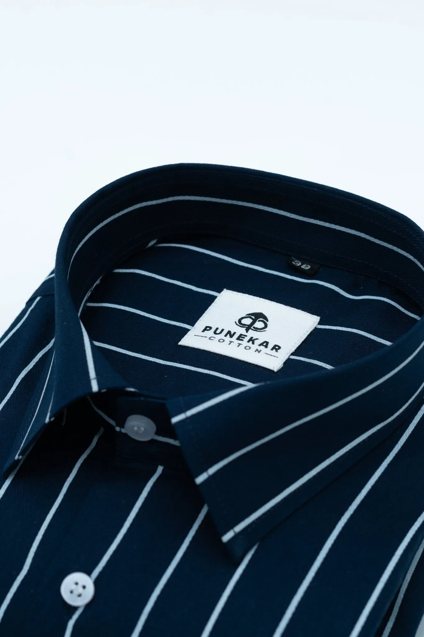 Navy Color Pure Cotton Lining Shirt For Men