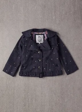 Nellystella Riley Coat in Navy Star Foil