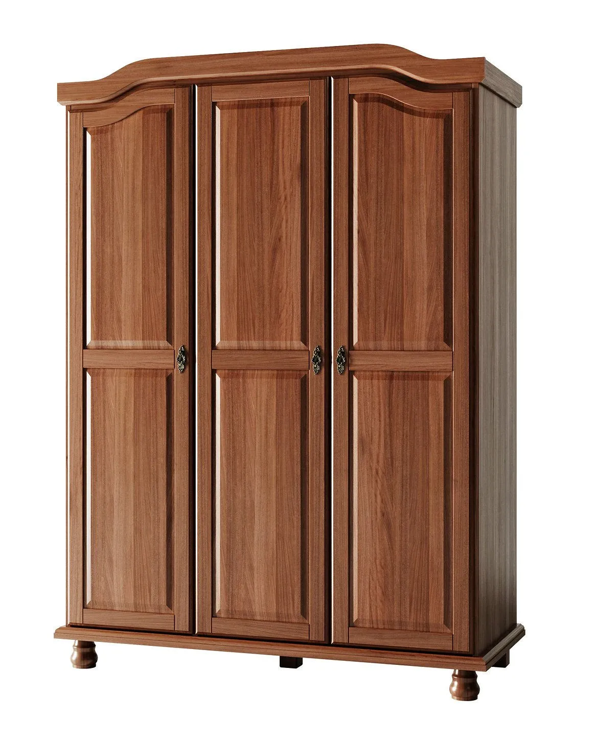 Panutre Mocha 3 Door Wardrobe with 2 Drawer