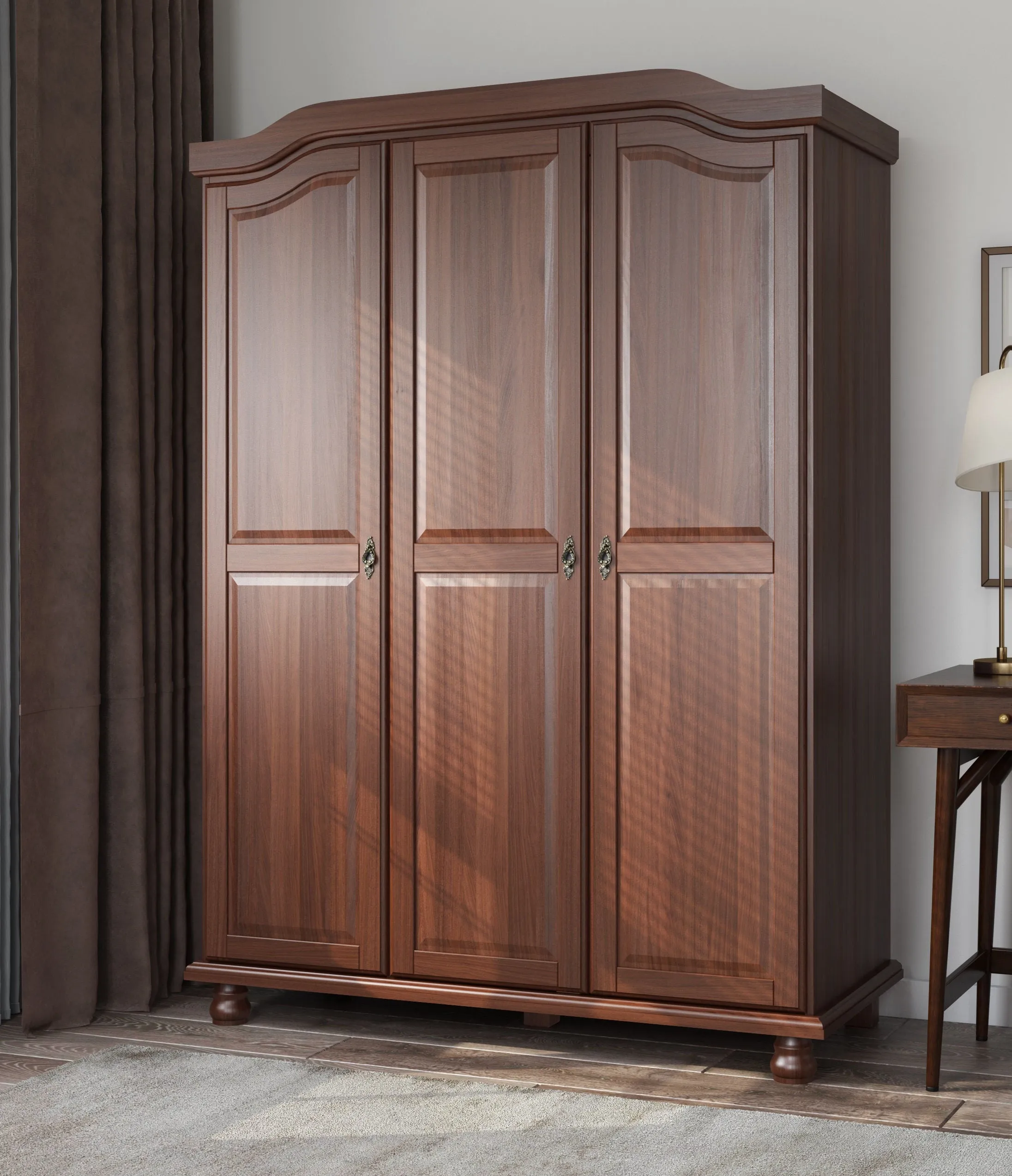 Panutre Mocha 3 Door Wardrobe with 2 Drawer