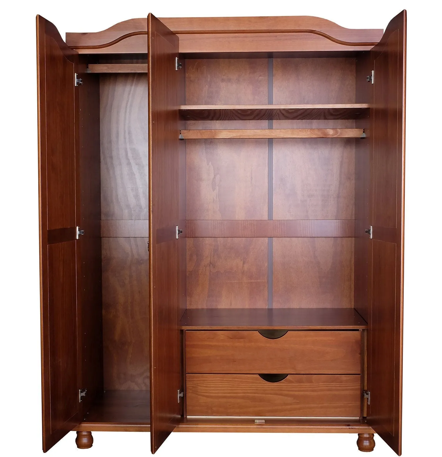 Panutre Mocha 3 Door Wardrobe with 2 Drawer